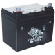 Batterie gel/agm 100% étanche 12V, 22A pour autoportée. L: 195,l: 130, h: 180, + à gauche.