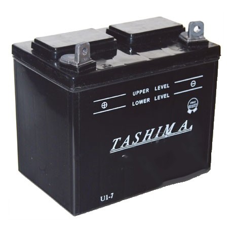 Batterie pour tondeuse autoportée 12V, 18A, + à gauche. (livrée sans acide).