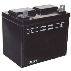 Batterie pour tondeuse autoportée 12V, 24A. L: 195, l: 130, H:185mm, + à droite. (livrée sans acide).