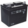 Batterie pour tondeuse autoportée 12V, 18A. L: 195, l: 130, H:185mm, + à droite. (livrée sans acide).