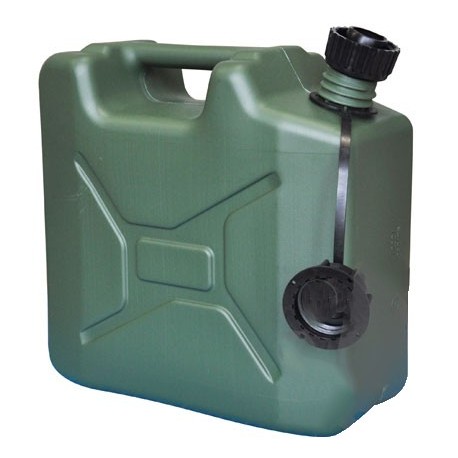 JERRICAN PLASTIQUE VERT ARMEE 5 LITRES