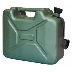 JERRICAN PLASTIQUE VERT ARMEE 10 LITRES