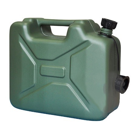 JERRICAN PLASTIQUE VERT ARMEE 10 LITRES