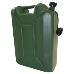 JERRICAN PLASTIQUE VERT ARMEE 20 LITRES