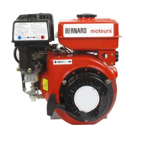 Moteur BERNARD - OHV 213 cc avec axe horizontal conique ,longueur 62,5mm , Cône à 10%.