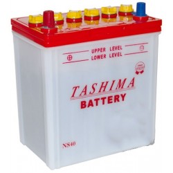 Batterie TASHIMA, sans entretien, pour tondeuse autoportée 12V, 32A, + à gauche, avec bornes étroites type japonaises.