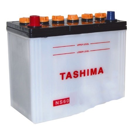 Batterie TASHIMA, sans entretien, pour tondeuse autoportée 12V, 45A, + à gauche bornes étroites type japonaises.