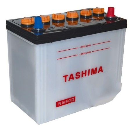 Batterie TASHIMA, sans entretien, pour tondeuse autoportée 12V, 45 Ah, + à droite, bornes étroites type japonaises.