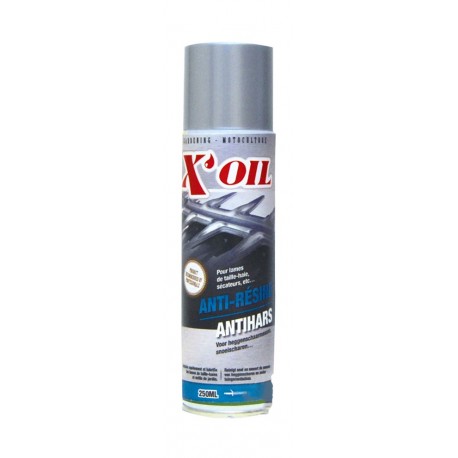 Aérosol X'OIL anti-résine, bombe de 250ml.