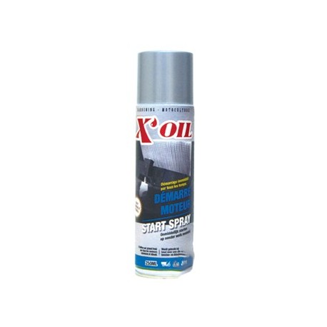 Aérosol X'OIL pour démarrage à froid des Moteurs. Bombe de 250ml.