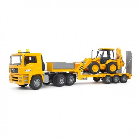 Camion de transport Man + Tractopelle JCB 4CX