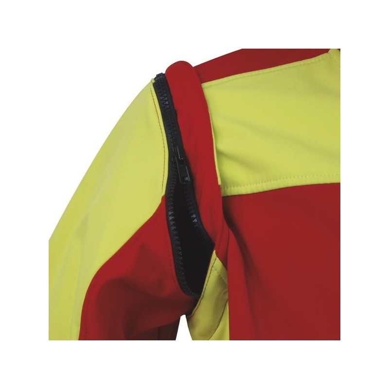 Pantalon anti-coupures Forest rouge et jaune - Kübler