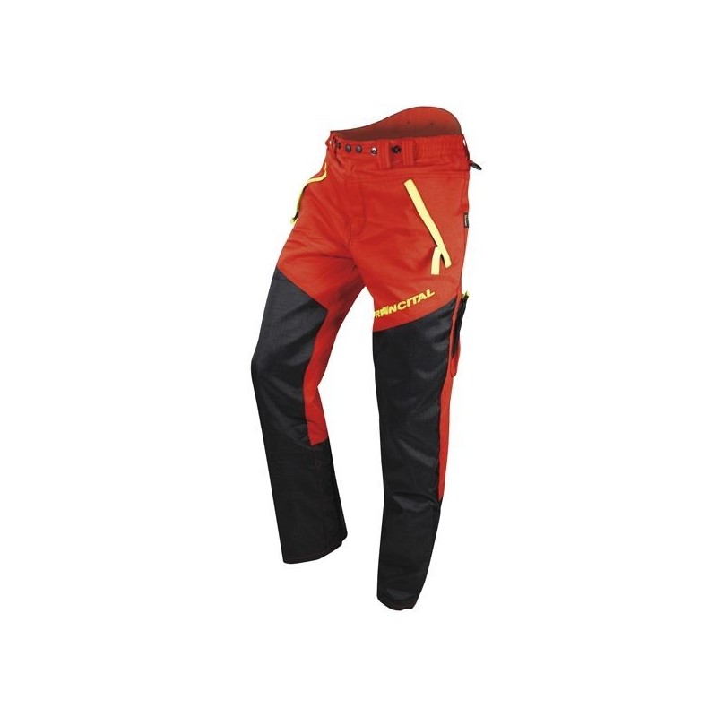 Pantalon anti-coupures Forest rouge et jaune - Kübler