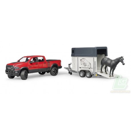 Power Wagon avec van pour chevaux RAM 2500 Bruder