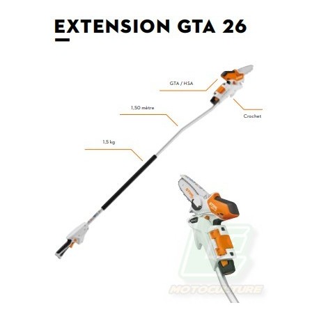 Rallonge gta 26 Stihl Ref : GA01-820-5000