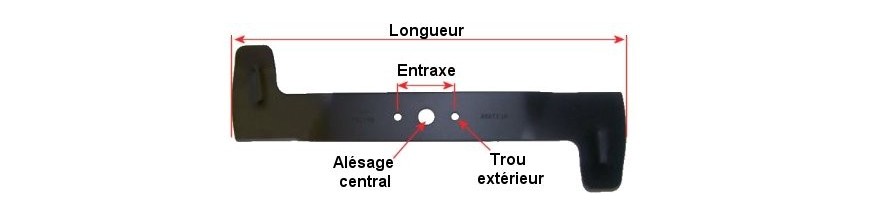 Dimensions lame de tondeuse